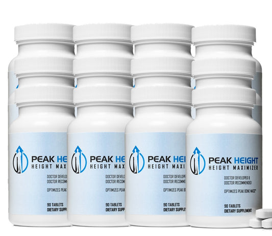 Peak Height Supplement | #1 Grow Taller Pills 12 Month Supply
